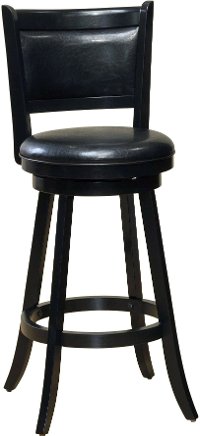 4472-827 Black Vinyl Swivel Counter Height Stool - Dennery