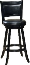 4472-827 Black Vinyl Swivel Counter Height Stool - Dennery