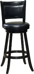 Black Vinyl Swivel Counter Height Stool - Dennery