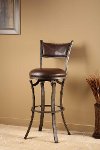 4919-830 Distressed Pewter Finish Swivel Bar Stool - Drummond