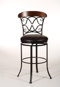 5026-826 Dark Coffee Finish Swivel Height Counter Height Stool - Dundee