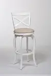 Ellendale White Swivel Counter Height Stool