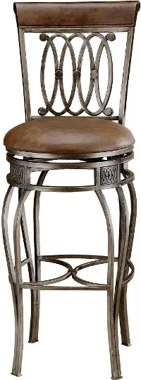 Brown Swivel Bar Stool - Montello
