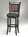 4935-830 Copper Metal Back/ Black Wood Frame Swivel Bar Stool - Norwood