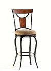 4137-830 Black Metal/ Copper Swivel Bar Stool - Pacifico