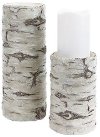 10 Inch Antique White Birch Candle Holder