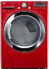 DLEX3370R LG 7.4 cu. ft. Electric Tru-Steam Dryer - Red-1
