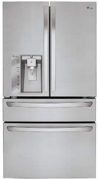 LMXC23746S LG Counter Depth 4 Door French Door Refrigerator - 22.7 cu. ft., 36 Inch Stainless Steel