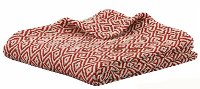 Red and Cream Diamond Throw