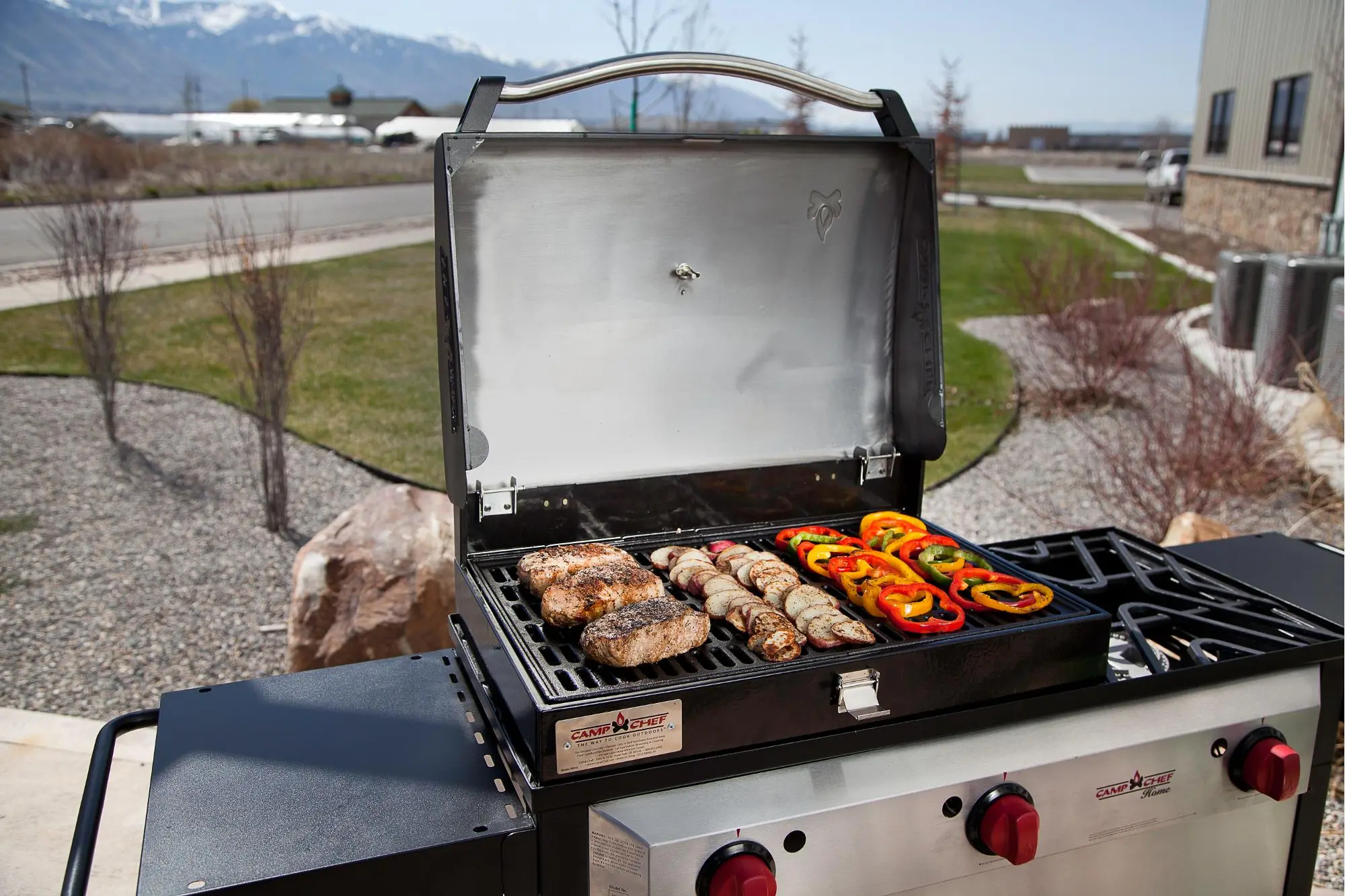 BB90L BBQ Grill Box Hinged Lid-6