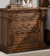 610-08/NIGHTSTAND Pecan Brown Traditional Nightstand - Venetian