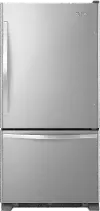 WRB322DMBM Whirlpool 22 cu ft Bottom Freezer Refrigerator - 33 W Stainless Steel