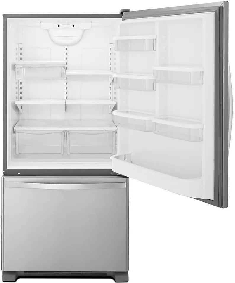 WRB322DMBM Whirlpool 22 cu ft Bottom Freezer Refrigerator - 33 W Stainless Steel-2