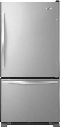 WRB322DMBM Whirlpool 33 Inch Bottom Freezer Refrigerator - 22 cu. ft., Stainless Steel-1