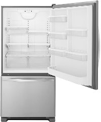 WRB322DMBM Whirlpool 33 Inch Bottom Freezer Refrigerator - 22 cu. ft., Stainless Steel-2
