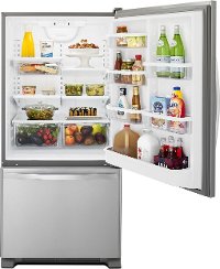 WRB322DMBM Whirlpool 33 Inch Bottom Freezer Refrigerator - 22 cu. ft., Stainless Steel-3