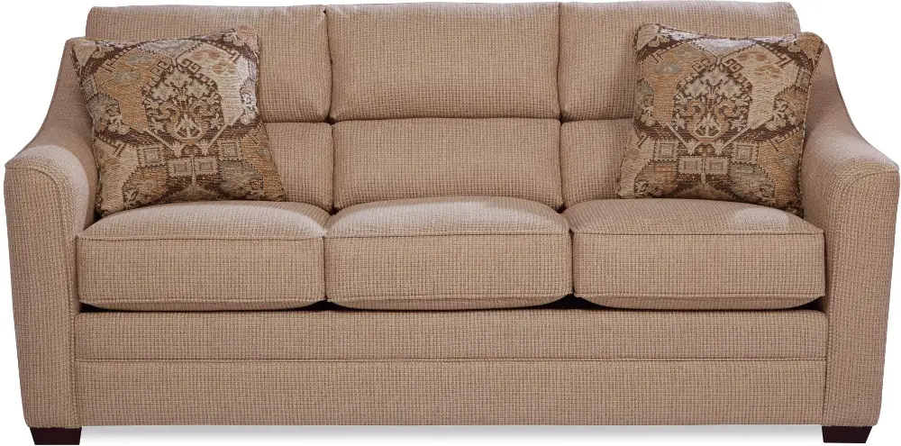 83 Inch Tan Upholstered Sofa-1