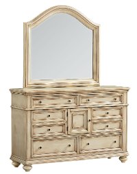 Heritage Antique White Dresser-2