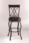 Kirkham Traditional Dark Brown Swivel Counter Height Stool