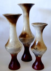 33 Inch Red and Bone Goblet