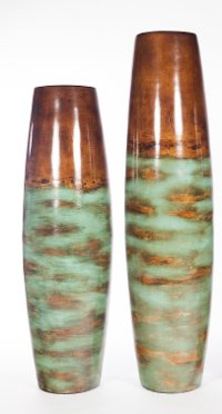 48 Inch Autumn Teal Floor Vase