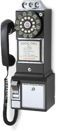CR56-BK Black 1950'S Replica Payphone-2