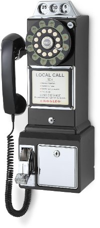 CR56-BK Black 1950'S Replica Payphone-3