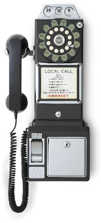 CR56-BK Black1950'S Replica Payphone