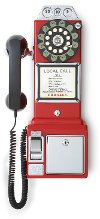 CR56-RE Red 1950'S Replica Payphone