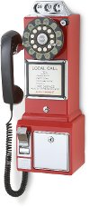 CR56-RE Red 1950'S Replica Payphone-2