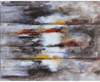 Bold Earth Tones Morning Falls Canvas Wall Art