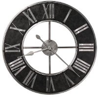 Industrial Style Black & Steel Wall Clock