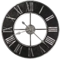Industrial Style Black & Steel Wall Clock