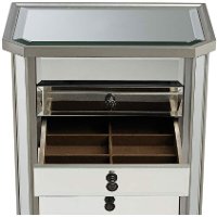 Silver and Mirrored Jewelry Armoire-4