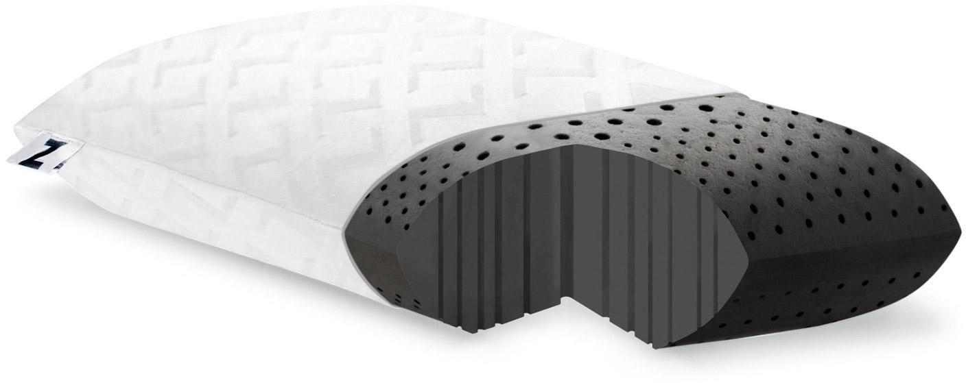 ZZQQHPZB Zoned Dough + Bamboo Charcoal Queen Pillow - Z by Malouf -1