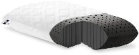 ZZQQHPZB Zoned Dough + Bamboo Charcoal Queen Pillow - Z by Malouf