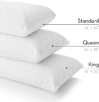 ZZQQHPZB Zoned Dough + Bamboo Charcoal Queen Pillow - Z by Malouf -4