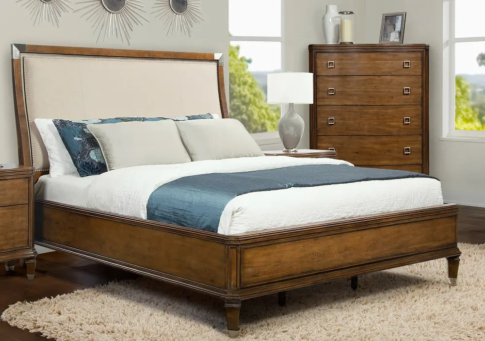 Boutique Pearwood Queen Bed-1