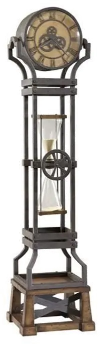 Hourglass Iron Floor Clock