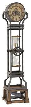 Sandy Hourglass Iron Floor Clock