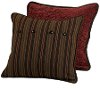 Brown and Red Stripe Euro Sham with Reversible Geometric Pattern
