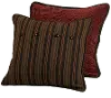 Brown and Red Stripe Euro Sham with Reversible Geometric Pattern