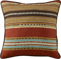 Reversible Striped/Light Tan Euro Pillow