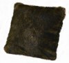 Clearance Brown Faux Mink Fur Throw Pillow