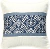 Blue and White Printed Accent Throw Pillow