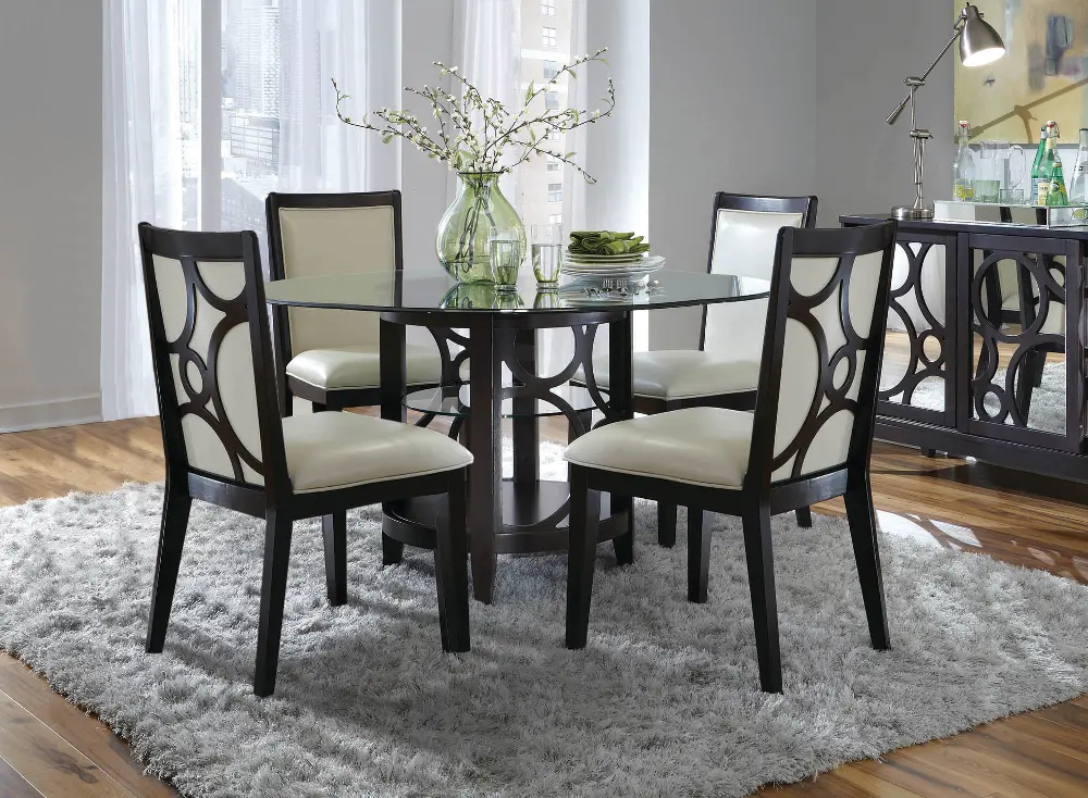 Espresso 5 Piece Dining Set - Planet Collection-1
