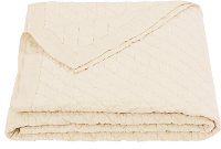 Queen Linen Diamond Pattern Quilt