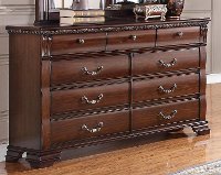 Traditional Dark Cherry Dresser - Isabella