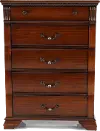 Clearance Isabella Dark Cherry Chest of Drawers