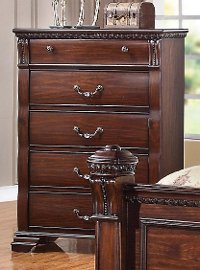 Traditional Dark Pine Chest of Drawers - Isabella
